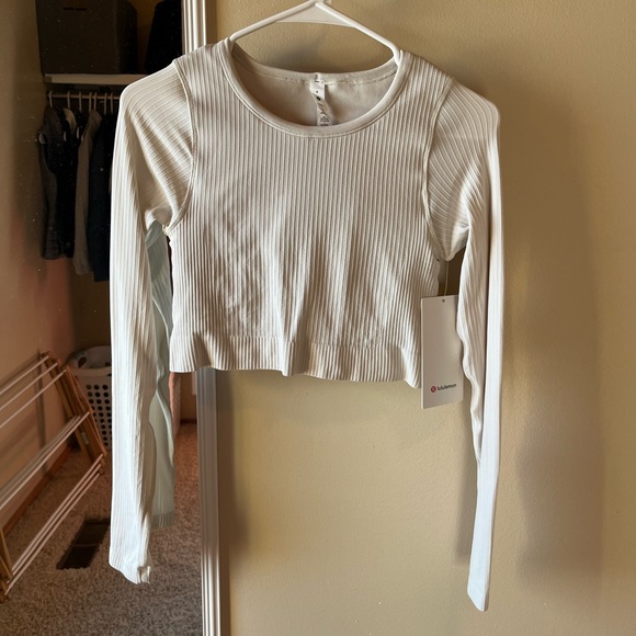 lululemon athletica Tops - Lululemon NWT Ebb to Street Long Sleeve Ivory